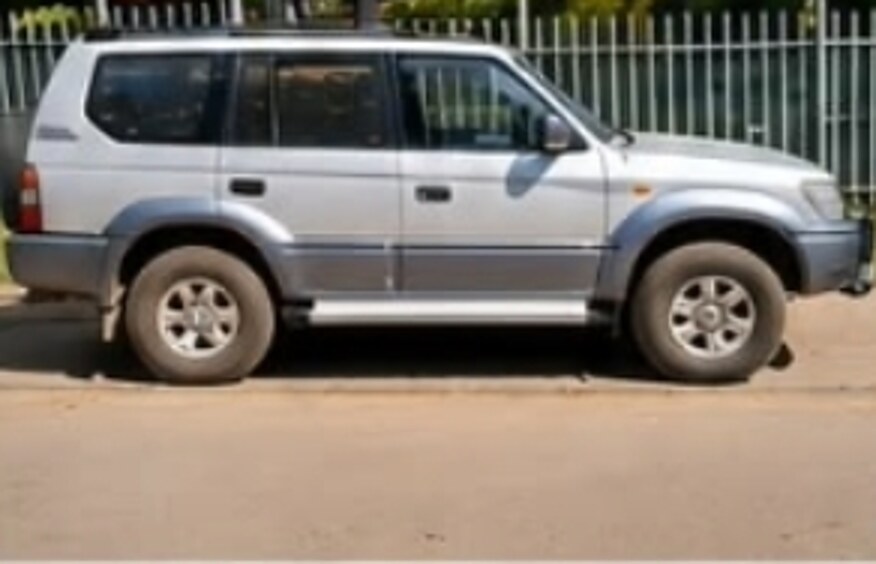 Grey Prado available for hire in Victoria Falls